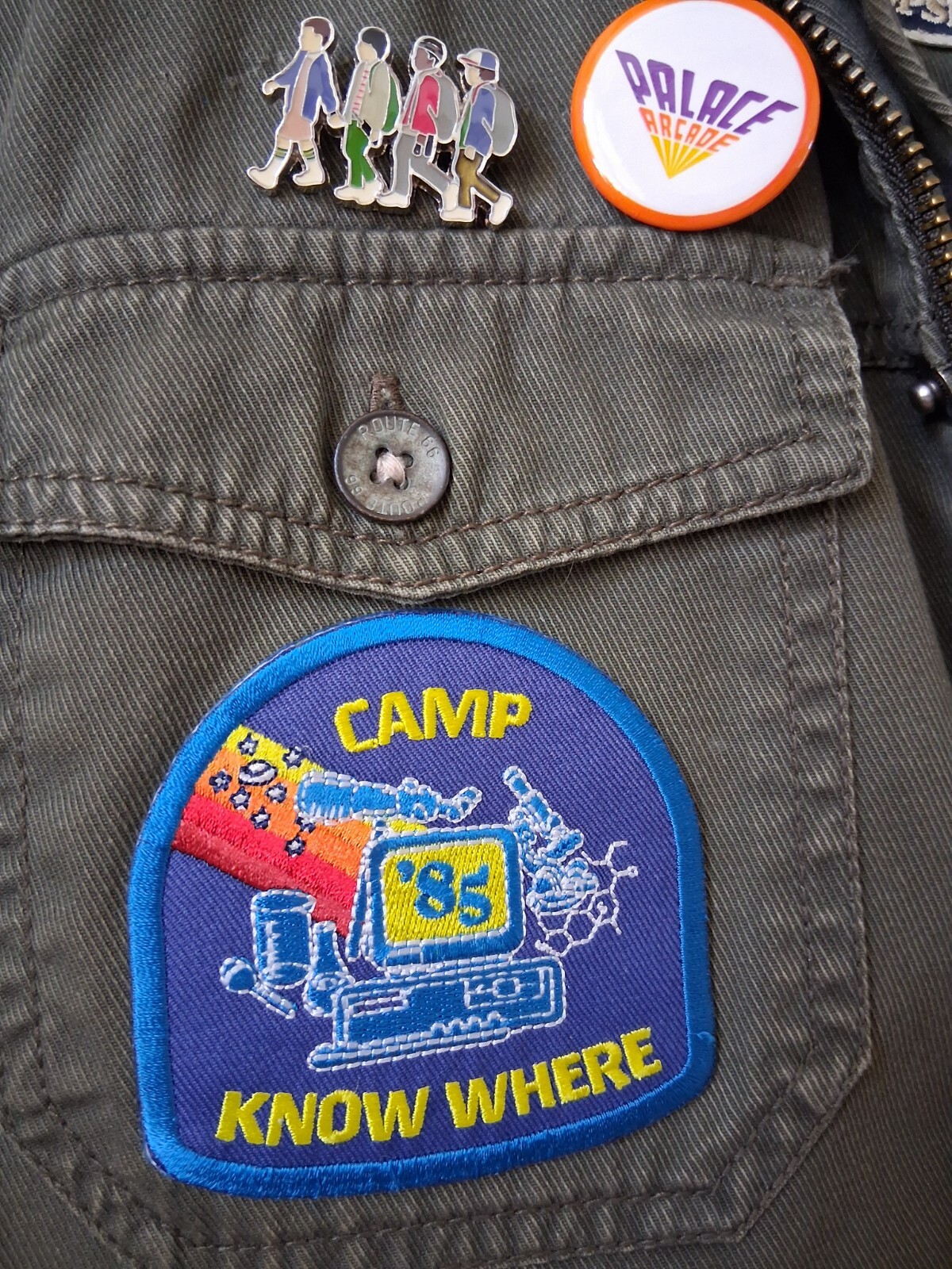 Stranger Things Retro Custom Field Jacket with pa… - image 2