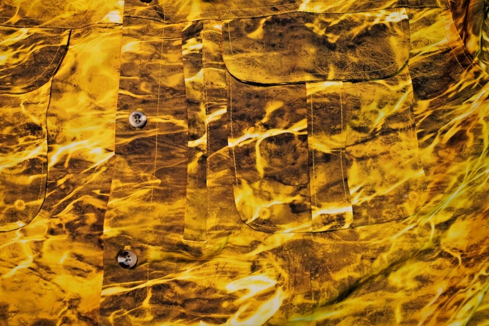Camisa de Pesca Roble Mossy Talla XL Oro Camuflaje Elementos Aqua Ventilado Foto 4 de 4