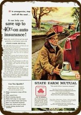 1954 STATE FARM MUTUAL INSURANCE Vintage Look DECORATIVE REPLICA METAL SIGN