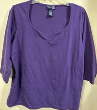 Venezia 14/16 Dressy 3/4 Slv Top EUC Purple Tshirt