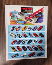 TYCO PRO White Boots Cars REPRODUCTION Poster 8 1/2" x 11"