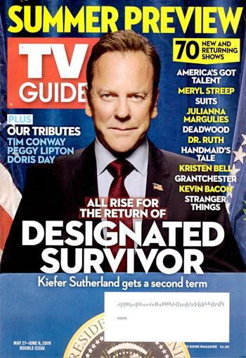 COLLECTIBLE TV GUIDE TIM CONWAY KIEFER SUTHERLAND DESIGNATED SURVIVOR  AGT