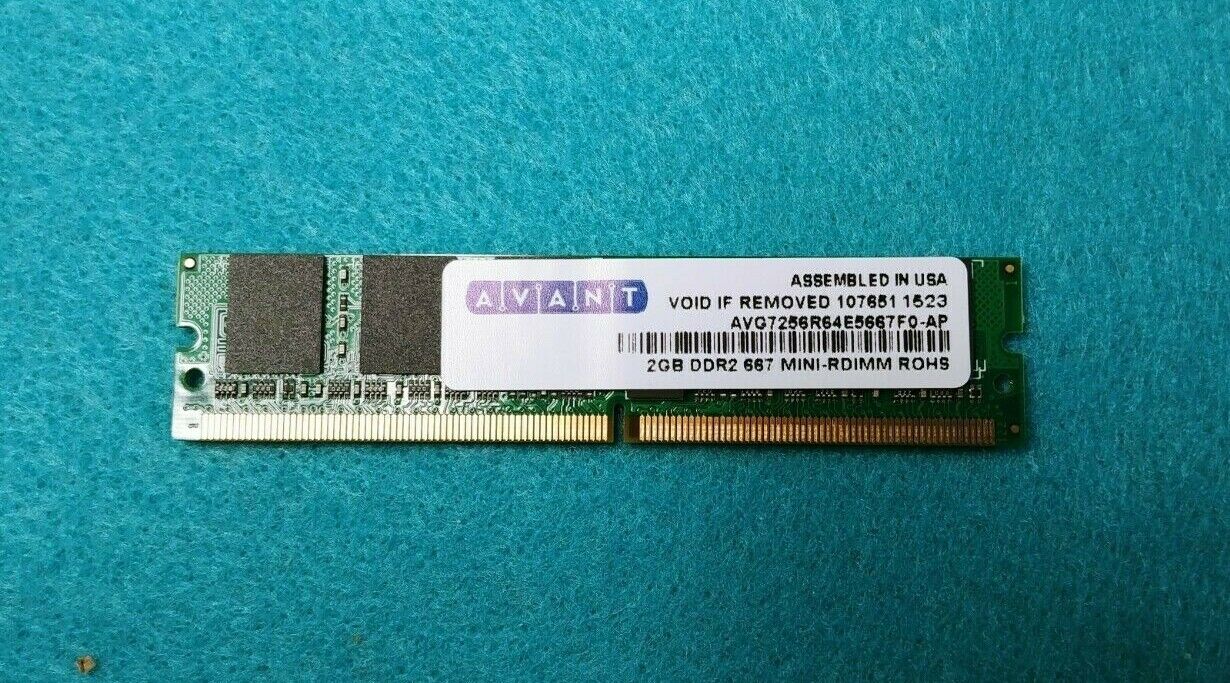Lot of 125 Avant AVG7256R64E5667F0-AP 2GB DDR2 667 Mini RDIMM
