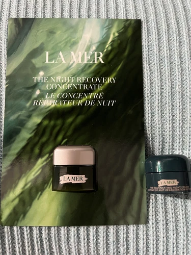La Mer THE NIGHT RECOVERY CONCENTRATE + REJUVENATING NIGHT CREAM travel/sample