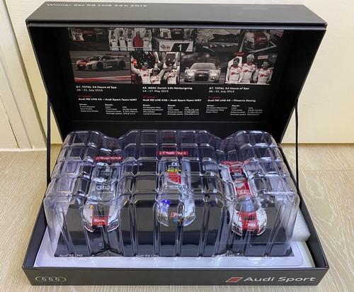 1:43 Audi R8 LMS 2015 24H Winner Podium Box Set Limited to 240 RARE ! - Picture 4 of 5