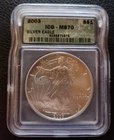 2003 $1 AMERICAN SILVER EAGLE ICG MS70 GREEN LABEL~Perfect!