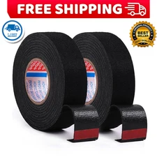 tesa 51608 15mm-50FT Adhesive Wiring Cloth Tape Isoband 2 Piece - Black