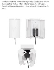 Safety Innovations Twin Door Baby Safety Outlet Cover Box for Babyproofing