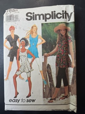 SIMPLICITY 7855 MS/MP Leggings in 2 lengths & Flared Top  12-14-16 UC FF
