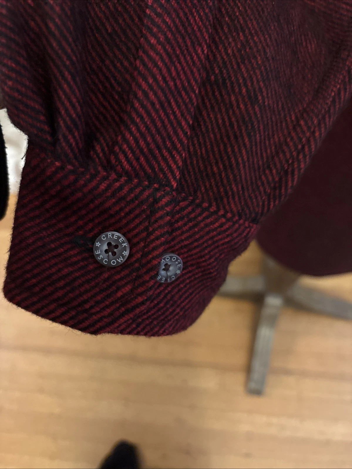Maroon 100% Wool Moose Creek Shirt Jacket Size L New W/out Tags - product detail image 6