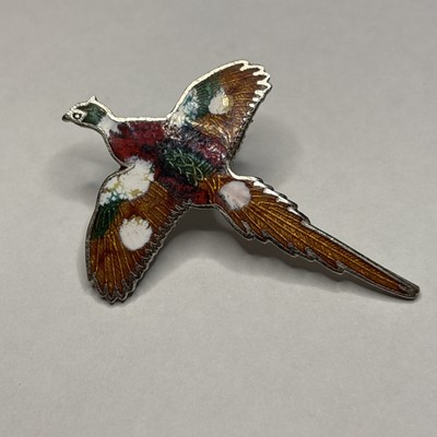 Lapel Pin - Ring Neck Pheasant Bird Animal S86