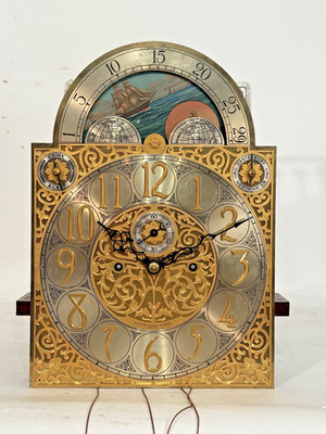 B42) Herschede 7 Tubes Tubular Grandfather Clock Complete Dial