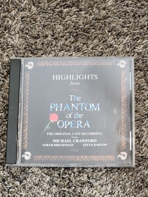 Phantom of the Opera Highlights CD 1987 Michael Crawford Sarah Brightman PolyGra