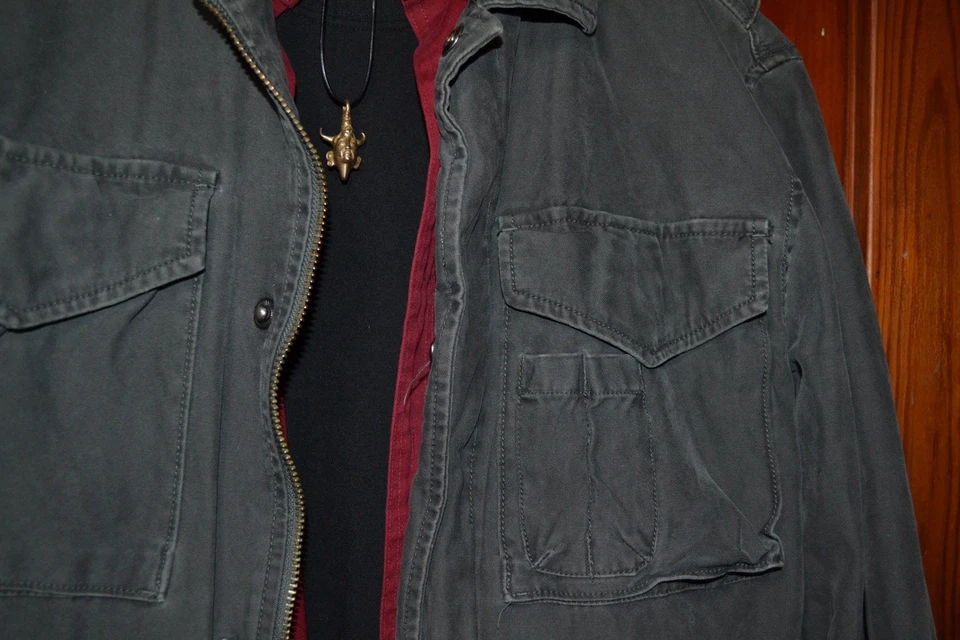 Chaqueta RARA Dean Winchester Pilot Episode | Abrigo utilitario azul marino antiguo Foto 3 de 4