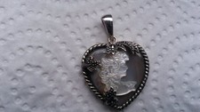 Herzanhänger Silber 925 mit Gemme