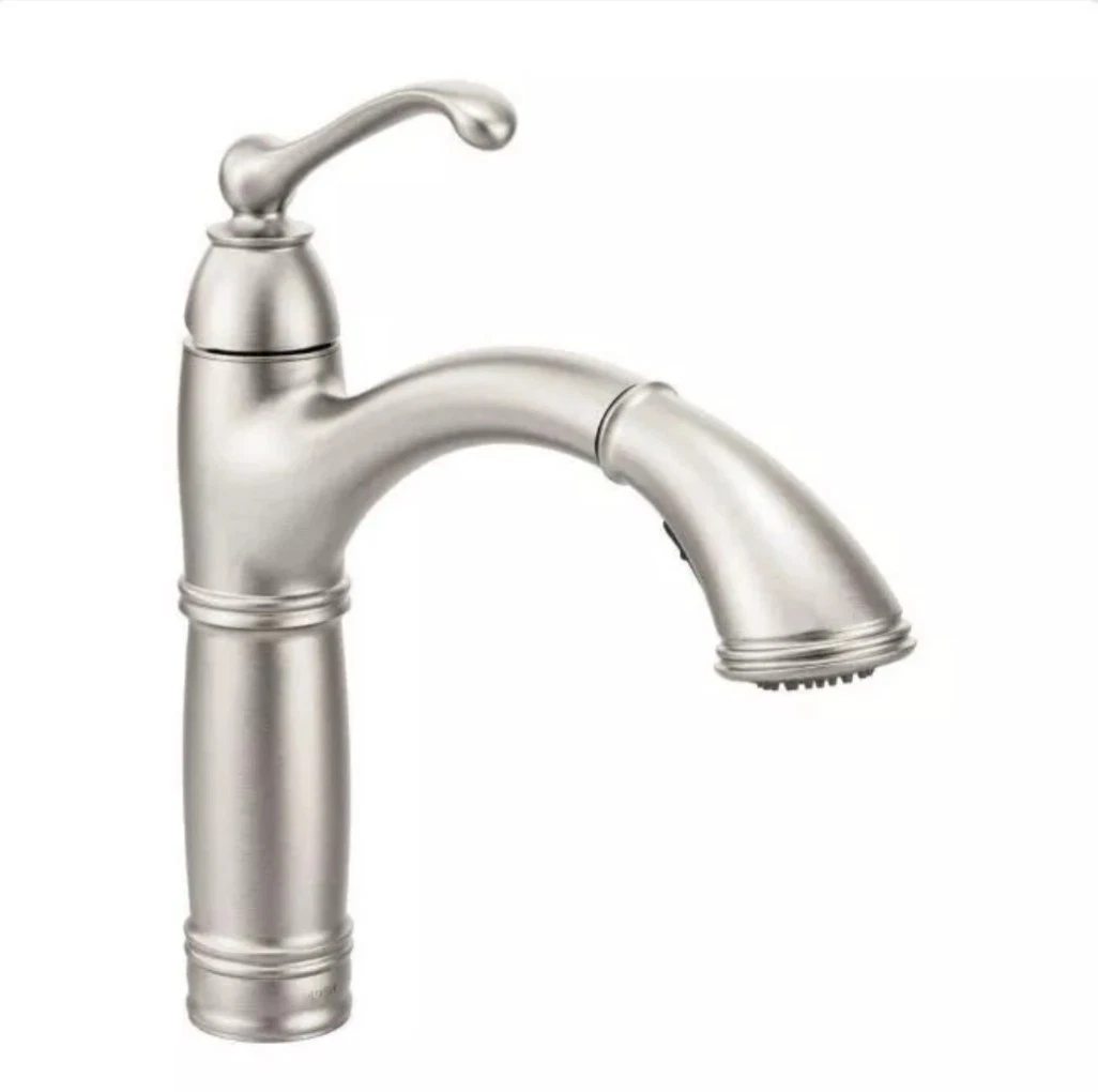 Moen 7295SRS Brantford 1-Handle Pullout Kitchen Faucet w/Power Clean Stainless