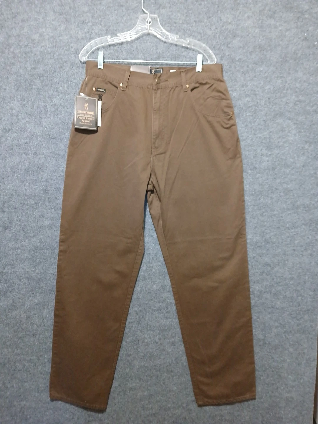 NWT Browning Broken Twill Mens Brown Jeans 34x32 High-Rise Outdoor Fishing