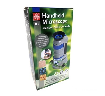 Handheld Microscope Precision Optics 20x - 40x Prepared Slide Outdoors compact