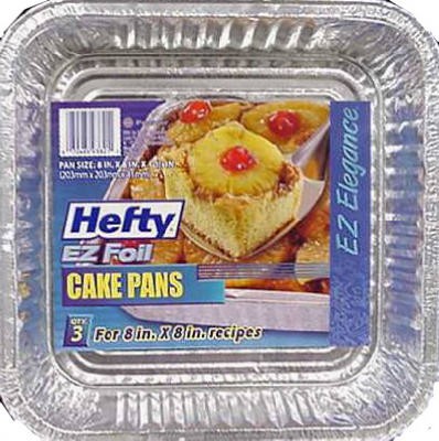 12 Pack - EZ Foil Cake Pan, Square, 3-Pk. - 00Z93821