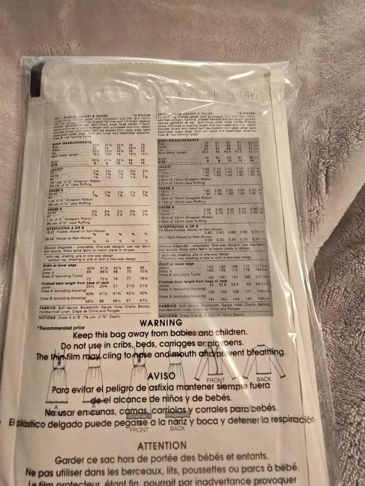 Maxi Vestido Cami y Chaqueta De Colección Años 70 Butterick 3911 Cottagecore Patrón Talla: 8 SIN CORTAR Foto 2 de 2