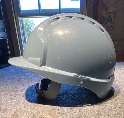JSP Industrial Gray Safety Hard Hat Helmet with Ratchet Suspension