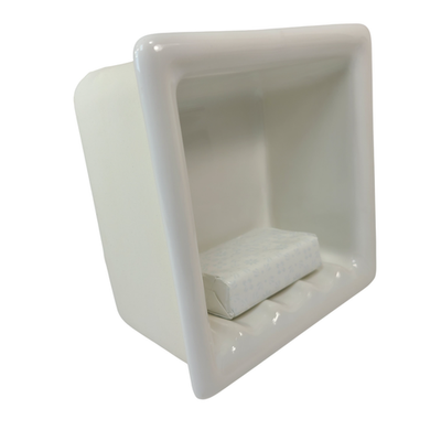 #ad Kohler White Recessed Ceramic Tile Shower Wall Niche Soap Dish Tray Vintage K101 $62.07