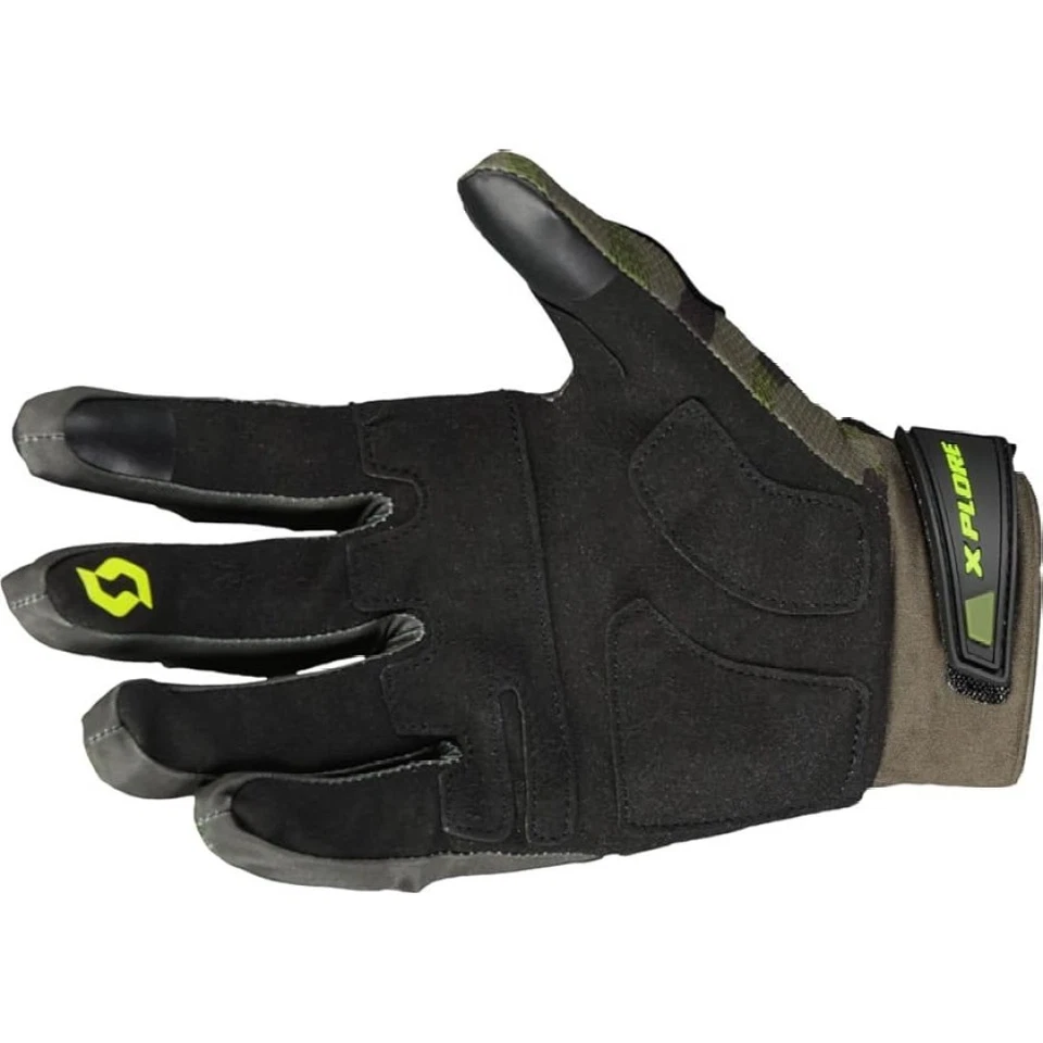 Scott X-Plore Pro MX Gloves Motocross Off-Road Green Camo Yellow - Image 2 of 2