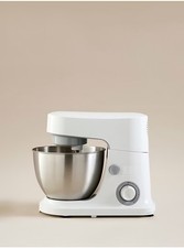 White Stand Mixer 4L, Dishwasher safe, 7-Speed Setting, Splash Guard, Stainless