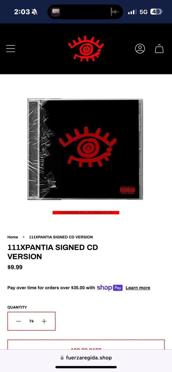Fuerza Regida Signed 111XPANTIA CD ALBUM | eBay