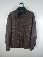 Belstaff Trialmaster Giacca Patchwork Uomo Taglia IT 50 Large Marrone Rivestito Cotone