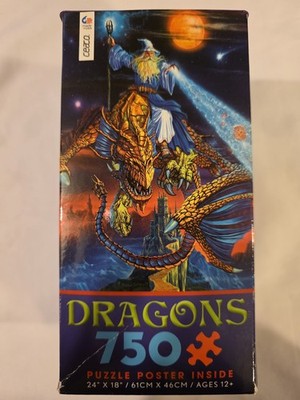 750 Pc Ceaco 42905 PUZZLE Dragons Dragones New Sealed 24X18 Ed Beard Jr 2016
