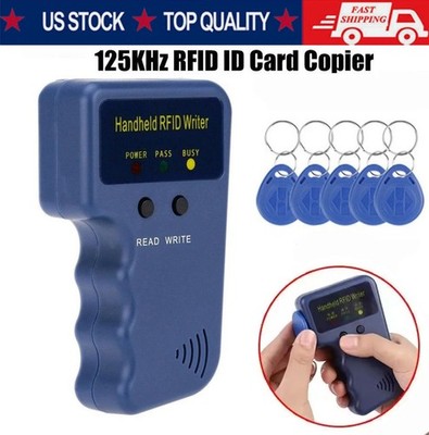 5X Handheld RFID ID Card Copier Key Reader Writer Duplicator 125KHz+5PCS Tags US