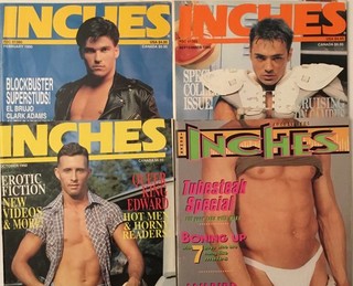LOT of FOUR INCHES vintage gay magazines