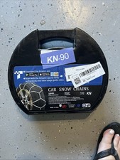 Kn-90 Car Snow Chains 12mm Steel Tire Chains W Case Multi Size Fit