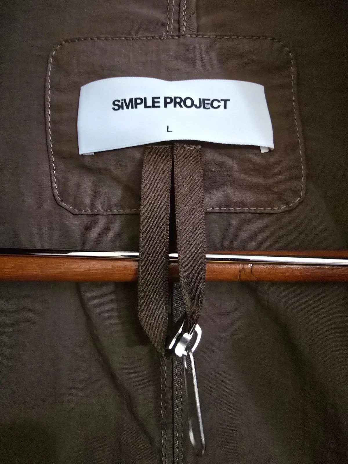 Simple Project Y2552 Nylon Utility Jacket Mens L Brown Oversized Unisex - product detail image 9