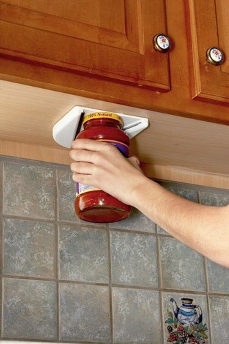 Under Cabinet Mount Jar Lid Top Opener Cap Vise - Easy To Use/Install - V Shaped - 第 3/3 張圖片