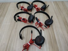 LOT OF 5 - Poly Blackwire 5200 Series C5210T C5210 USB Black Monoaural Headset