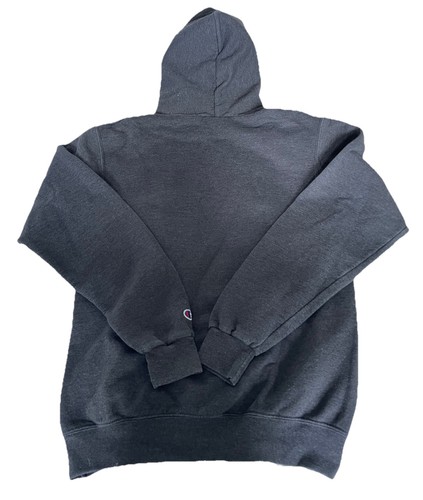 Georgia Tech Hooded Sweatshirt Embroidered Men’s Small Gray Champion Fleece Used - Picture 2 of 9