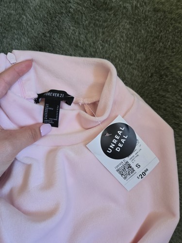 Women's Forever 21 Velour Skater Mini Dress Pink Size Small - Picture 11 of 17