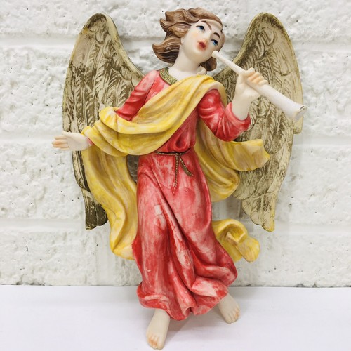 Vintage!! Engel blasende Trompete 8" Harz Figur Wandbehang ITALIEN • Sehr guter Zustand!! • KOSTENLOSER VERSAND!! - Bild 1 von 11