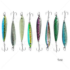 Random Color 1oz Double Face Mega Swimmer Fish Jig Live saltwater Lures Bait New