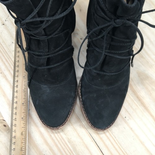 Botas para mujer Sam Edelman 7M millard botín al tobillo cuero negro informales tacón de bloque - Imagen 12 de 23