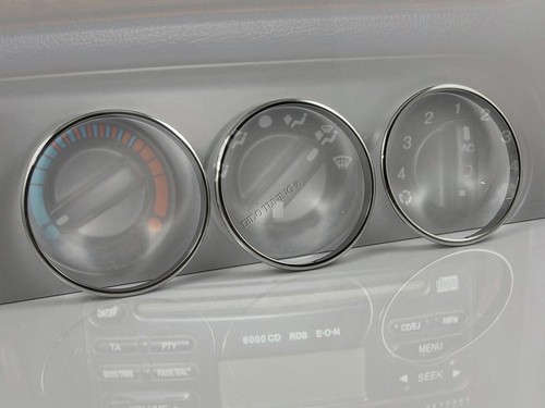 For Ford Mondeo mk2 1996-2000 Chrome Heater Rings Dashboard Alloy Surrounds x3 - Imagen 2 de 12