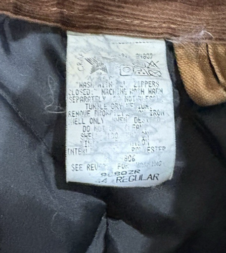 VTG Carhartt Coveralls 44 Regular R68QZR Tan Quilted Lining Hood Union Workwear - Picture 3 of 24