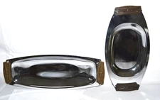 Vintage MCM Kromex Serving Tray Set USA