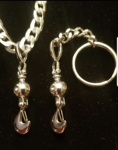 Crane Hook Pendant , Stainless Steel 316L Unique Gift - Picture 2 of 3