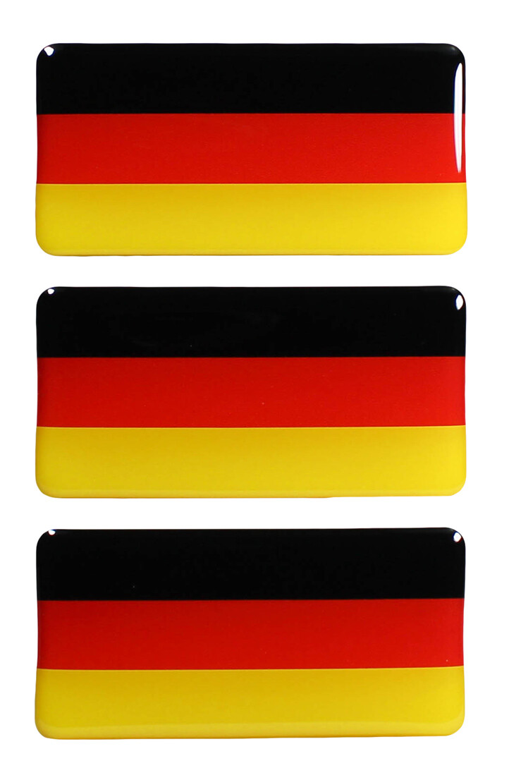 Germany flags-decal 3D decorative sticker set for car motorcycle: set of 3