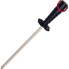 DMT Diamond Sharpening Steel Fine Grit 10" Sharpening Rod Hand Guard Hanger Ring