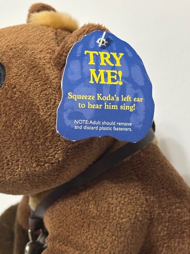 Vintage Hasbro 2003 Brother Bear Singing Koda Plush Stuffed Animal Sound Works - Picture 7 of 9