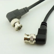 1pc BNC Male to BNC Male 75ohm Right Angle Coaxial Cable for CCTV Cameras 3ft/1m